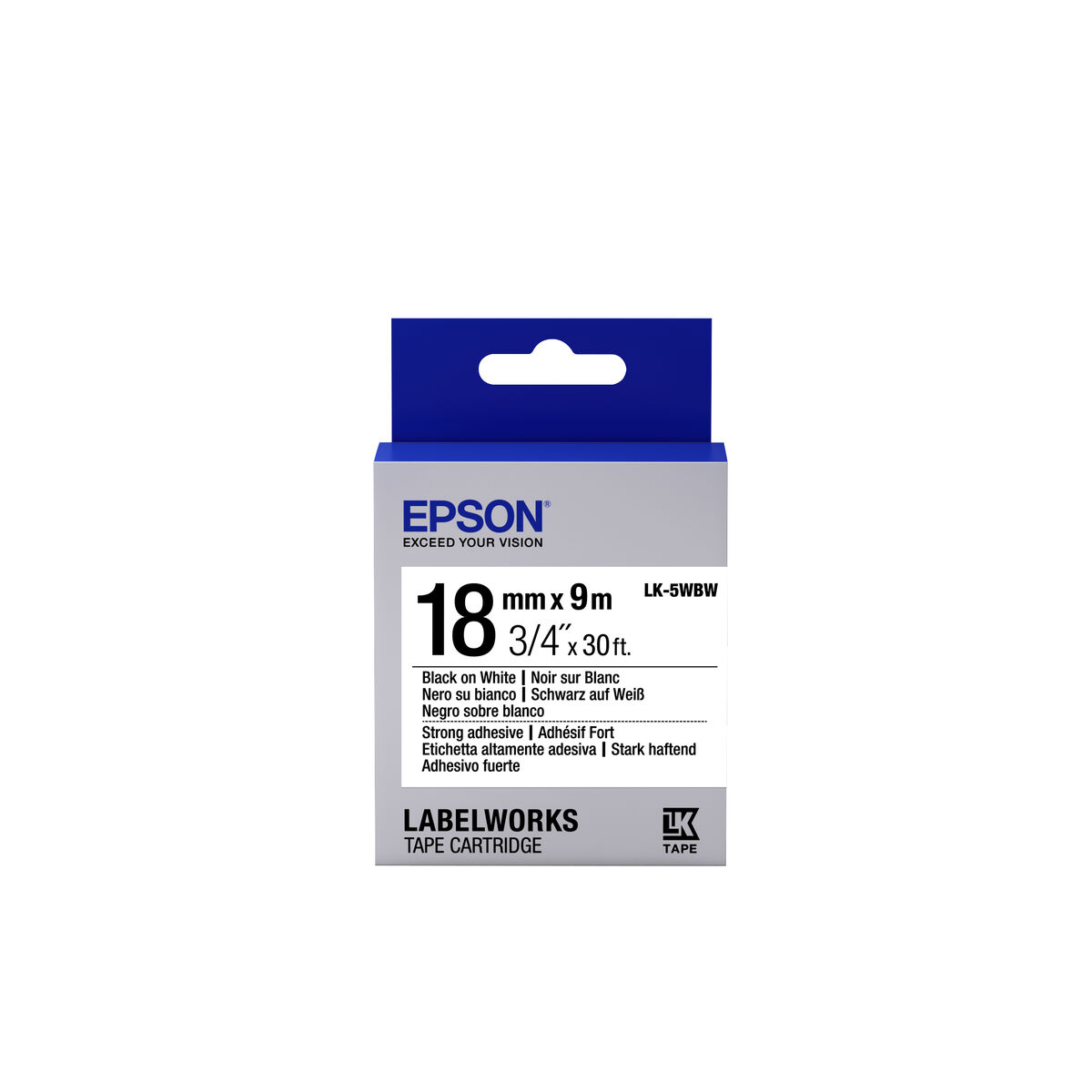 Printer labels Epson C53S655012 Sort Hvid/Sort Sort/Hvid